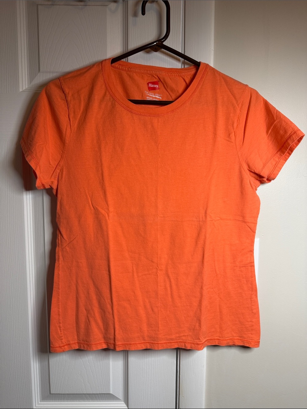 Hanes Women’s Bright Orange Short Sleeve Crew Tee